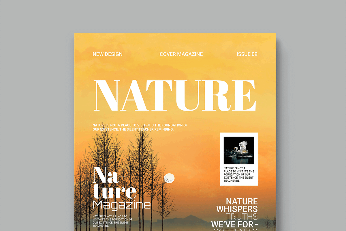 Nature Cover Magazine Layout, a Magazine Template by MightyDesign (Photo 2 of 8)