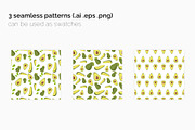 Avocado Seamless Patterns, a Pattern Graphic by 3Y_Design (Thumbnail 2 of 6)