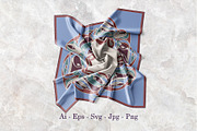 CAMEO - Hand-Drawn Silk Bandana, an Object Graphic by ilustrinna (Thumbnail 2 of 8)