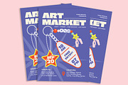 Modern Art Market Flyer, a Flyer Template by Gumico Studio. (Thumbnail 2 of 3)