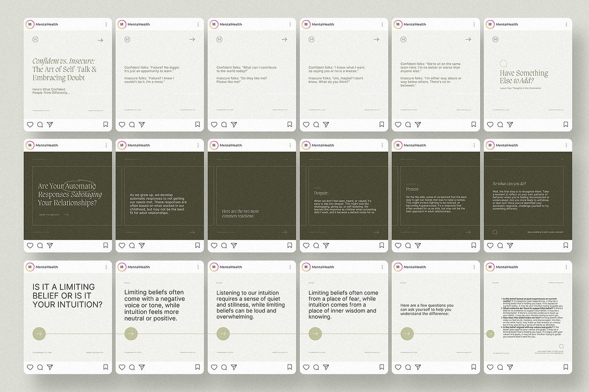 Mental Health Insta Carousels, a Social Media Template by AndrewPixel (Photo 7 of 15)