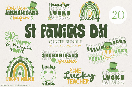 St Patricks Day SVG Quote Bundle