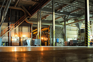Modern Industrial Factory Interior with Machinery and Structures, an Industrial Photo by Davizro's Market