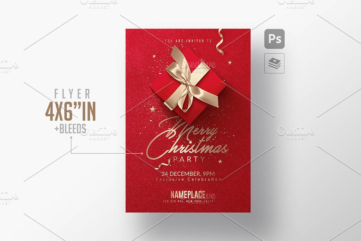 Red Christmas - Invitation | Flyer, a Templates & Theme by Rome B Creation (Photo 2 of 3)