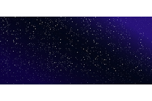 Starry Night Sky with Twinkling, an Illustration by Flashvector