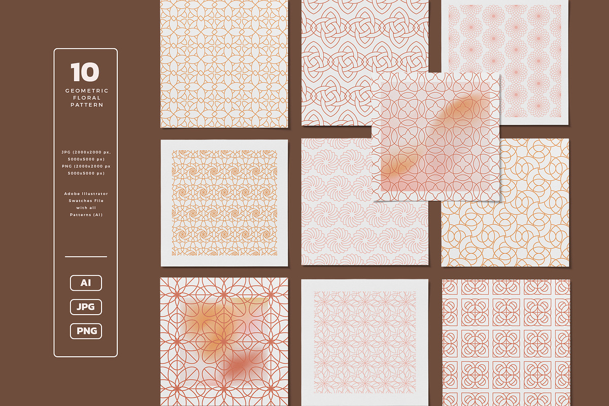 Geometry Floral Logo Kit, a Branding & Logo Template by KetteCreate (Photo 10 of 17)
