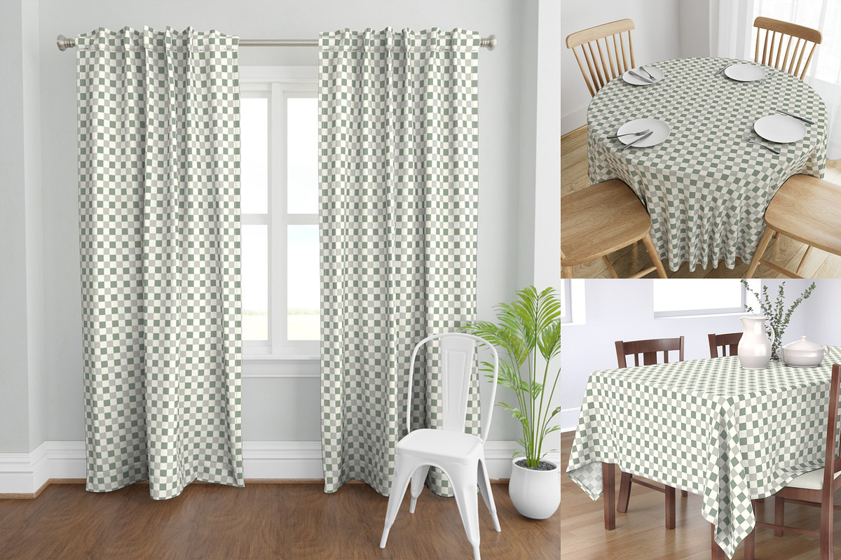 4 Geometric Green Sage Patterns, a Pattern Graphic by Naty Art (Photo 7 of 9)