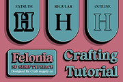 Felonia 3D, a Serif Font by Craft Supply Co. (Thumbnail 2 of 8)