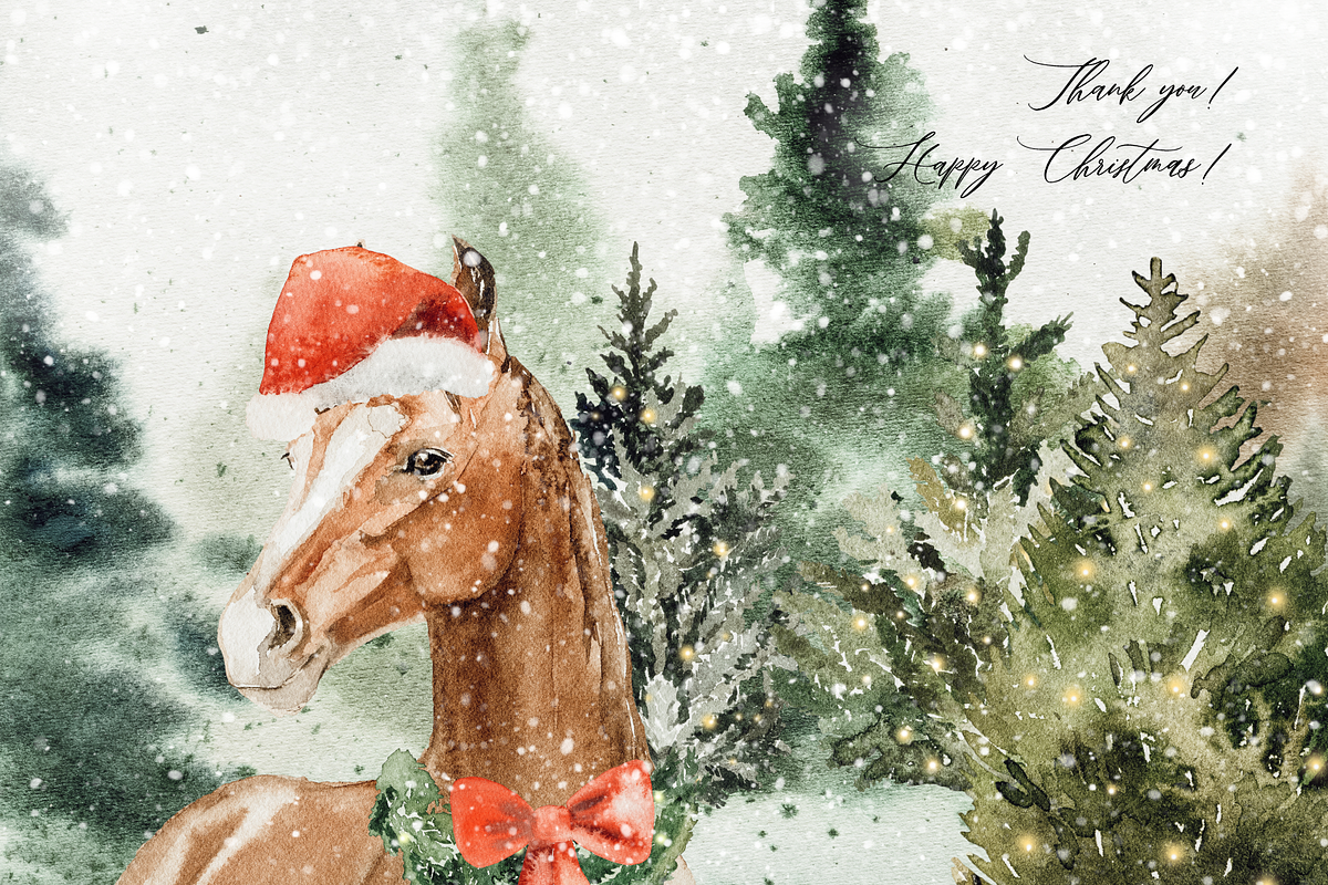 Christmas mood - watercolor set, a Seasonal Illustration by Youksy (Photo 20 of 20)