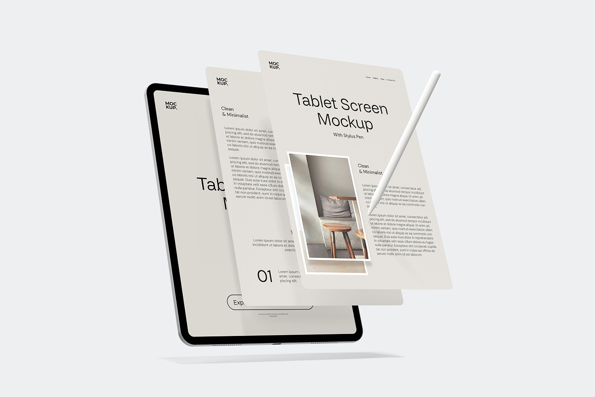 Portrait Tablet Screen Mockup, an iPad Mockup by Rizky Audymas (Photo 7 of 8)