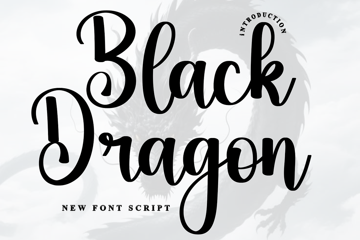 Black Dragon, a Handwritten Font by FreshTypeINK (Photo 1 of 8)