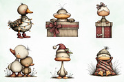 Whimsical Geese Clipart Bundle, an Illustration by Creative Art (Thumbnail 2 of 10)