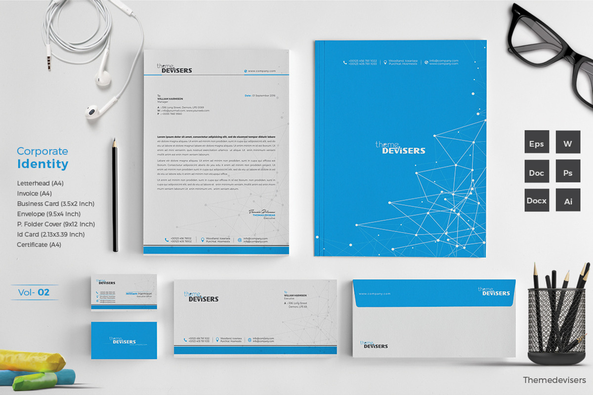 Corporate Identity, a Stationery Template by ThemeDevisers (Photo 1 of 12)