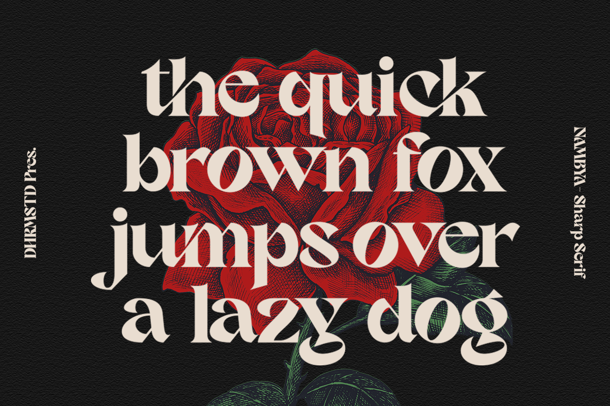 Nambya - Sharp Serif Typeface, a Serif Font by Dharmas Foundry (Photo 6 of 15)