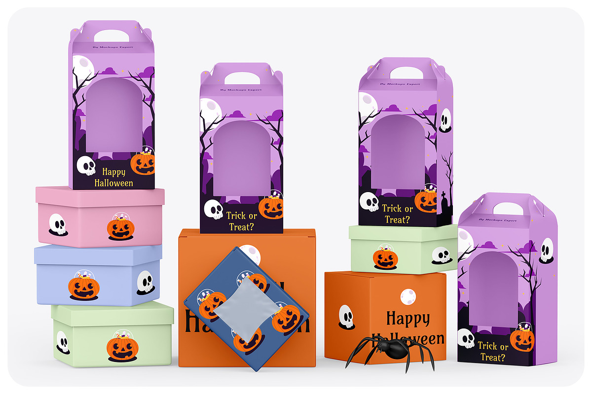 Halloween Boxes Set Mockup, a Packaging Mockup by Mockups Expert (Photo 1 of 2)