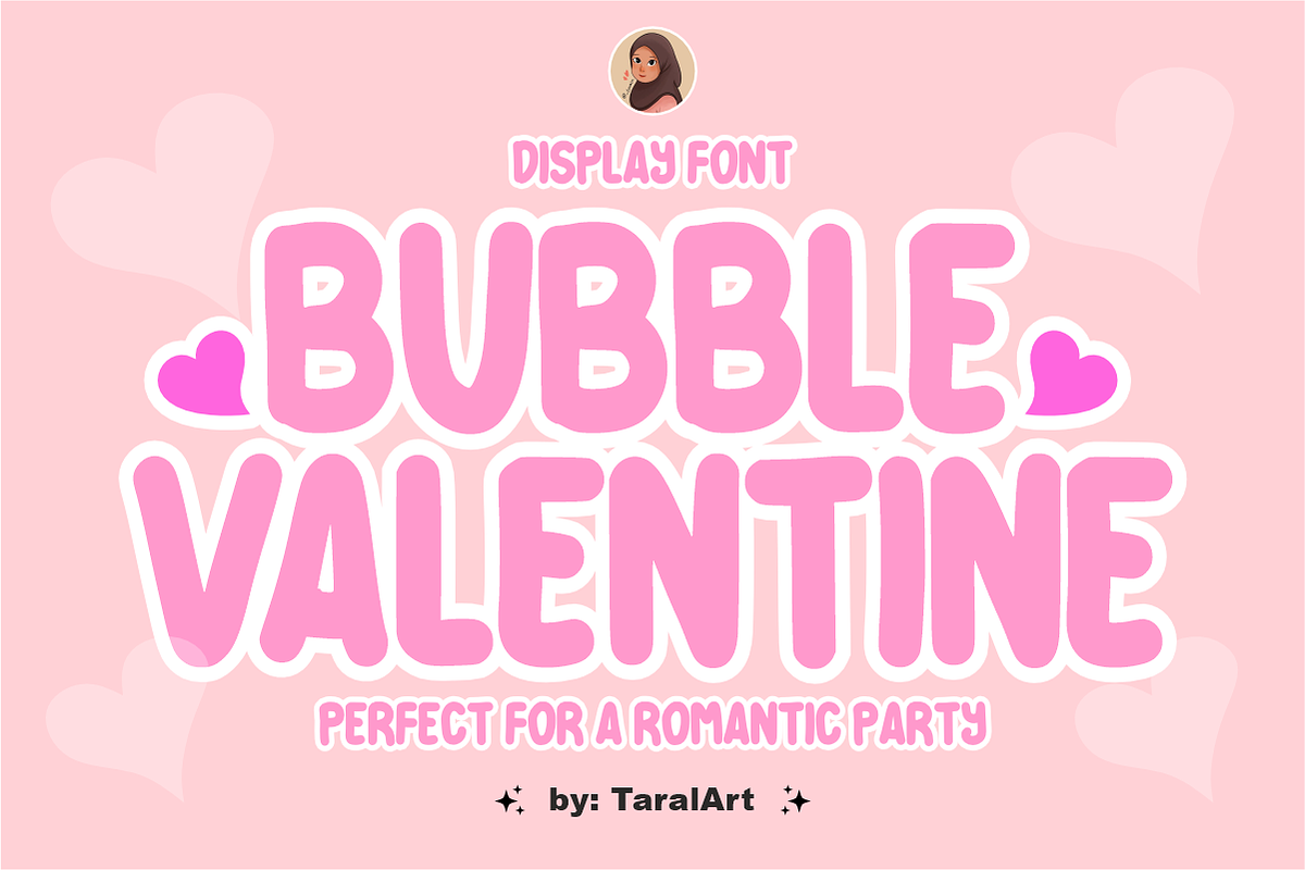 Bubble Valentine - Valentine Font, a Sans Serif Font by KiddoGlyphs Studio (Photo 1 of 5)