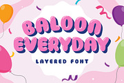 Baloon Everyday - Layered Font, a Sans Serif Font by Arterfak Project (Thumbnail 1 of 13)