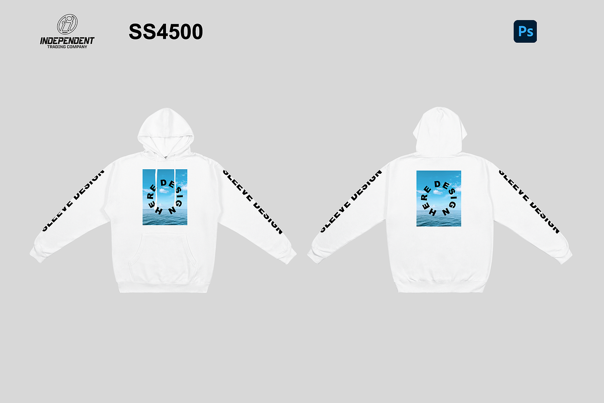 Independent SS4500 Mockup White, a Hoody Mockup by Infinity Mockups (Photo 1 of 6)