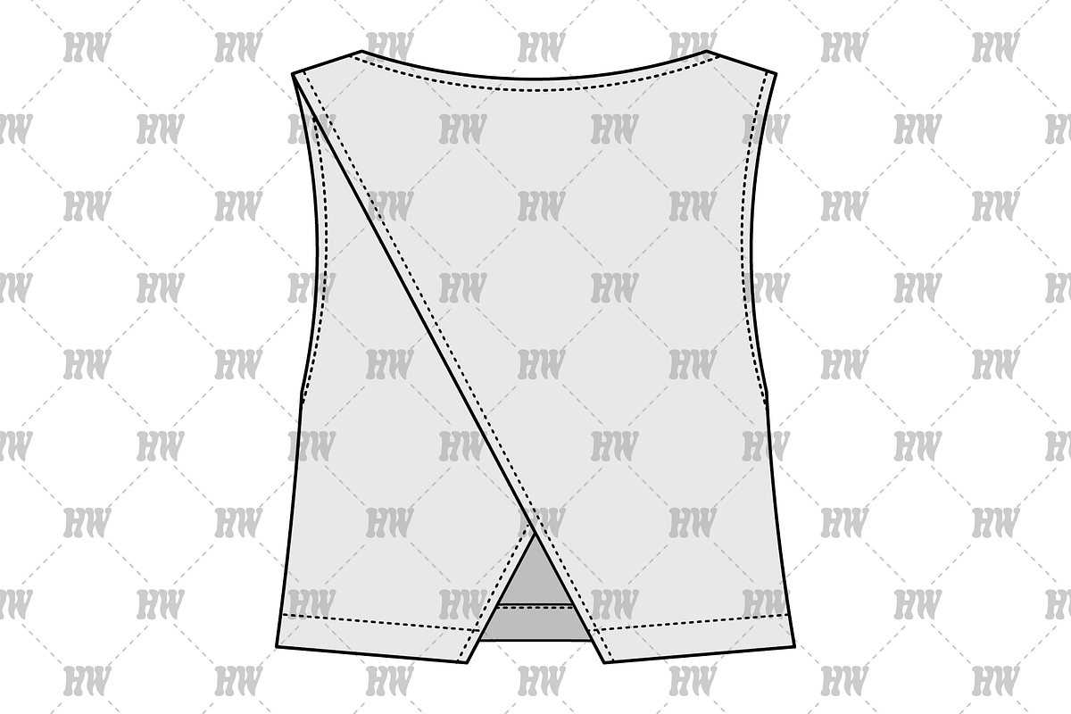 Open Back Tank Fashion Flat, a Shirt Mockup by haydenwentworth (Photo 3 of 3)