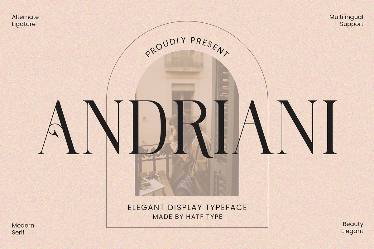 Andriani, a Serif Font by HATFSTUDIO (Photo 1 of 9)