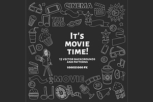 It's movie time! Linear vector set