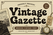 Vintage Gazette - Modern Vintage, a Handwritten Font by overlaytemplates (Thumbnail 1 of 5)