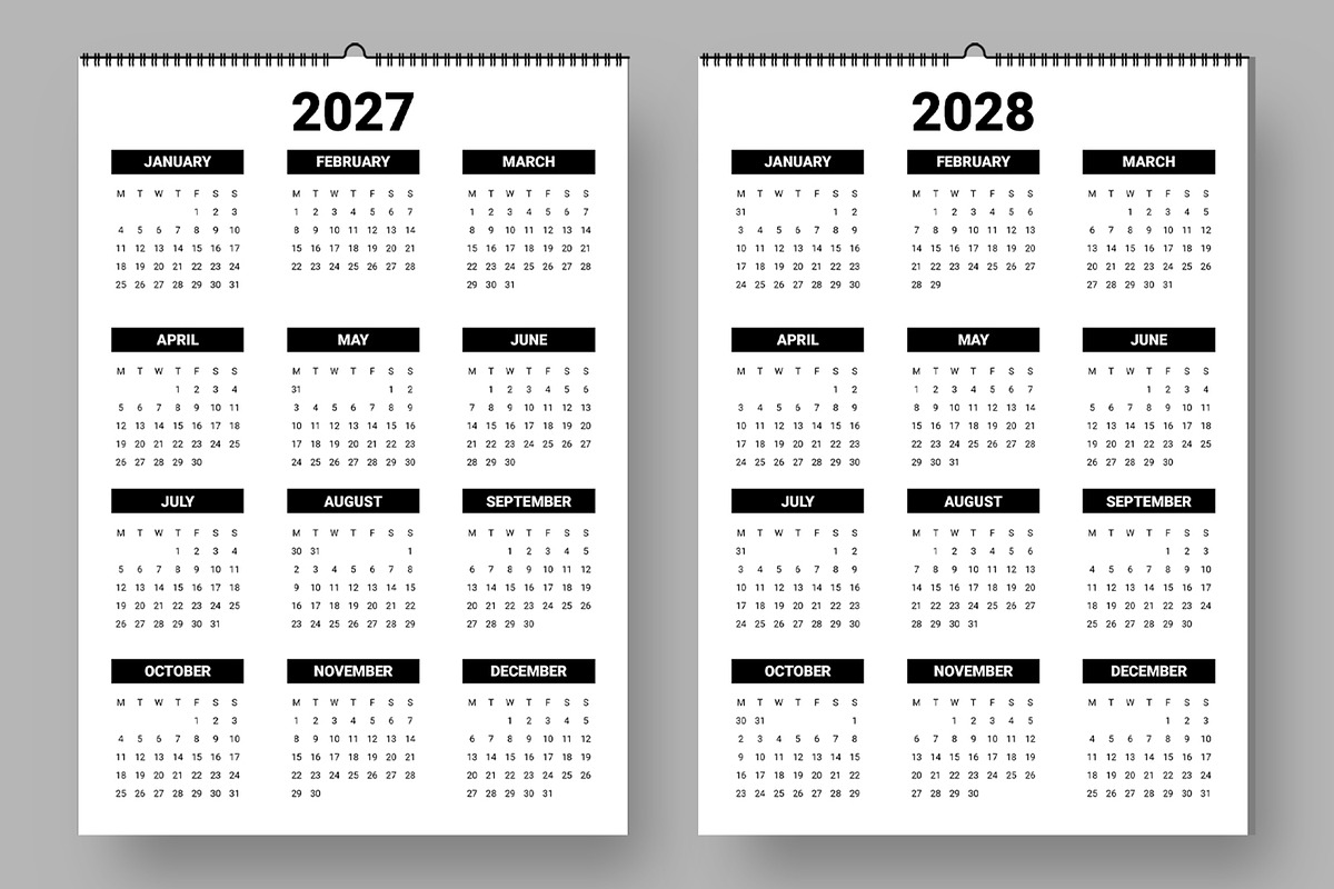 Wall Calendar 2026 to 2029, a Stationery Template by ContestDesign (Photo 4 of 6)