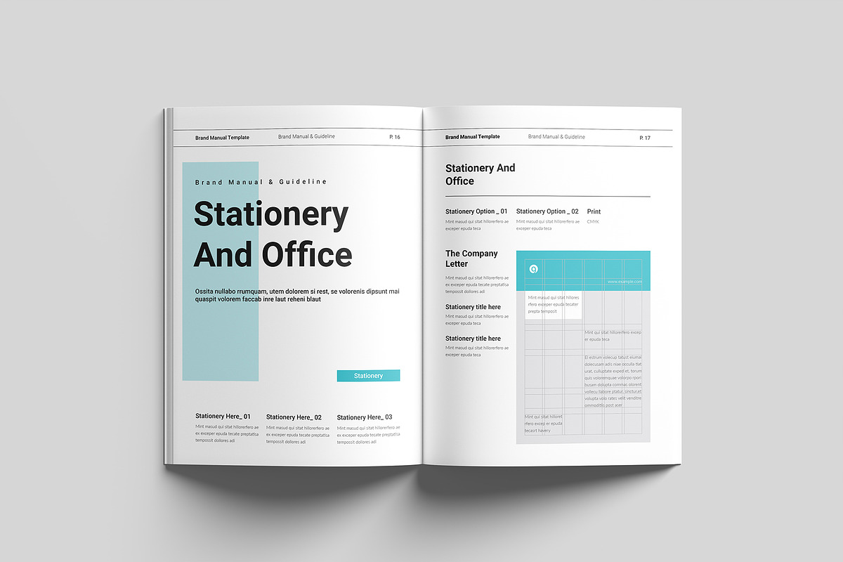 Brand Manual Template, a Brochure Template by GoldenGrid Studio (Photo 8 of 12)