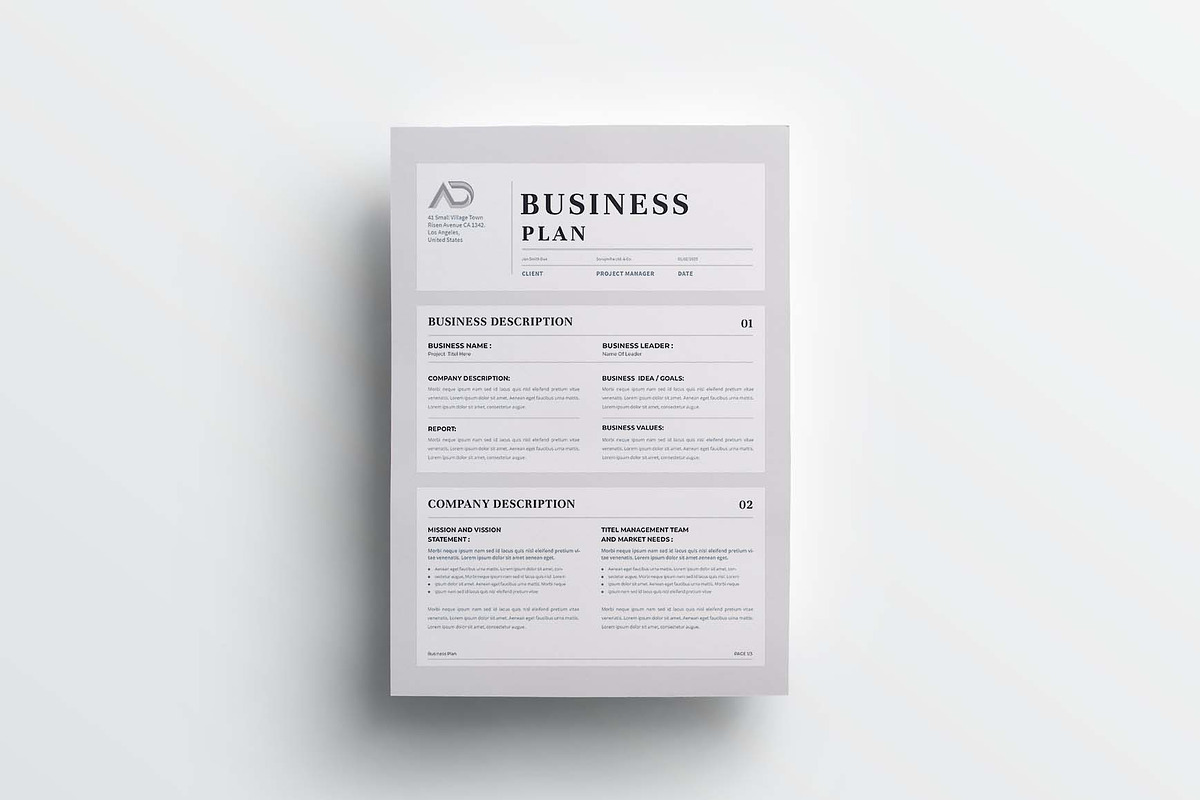 Business Plan | MS Word & Indesign, a Stationery Template by design_hut (Photo 4 of 7)