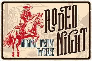 Rodeo Night Vintage Label Font