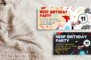 Nerf Birthday Invitation Ticket Temp, an Invitation Template by Snapybiz (Thumbnail 7 of 11)