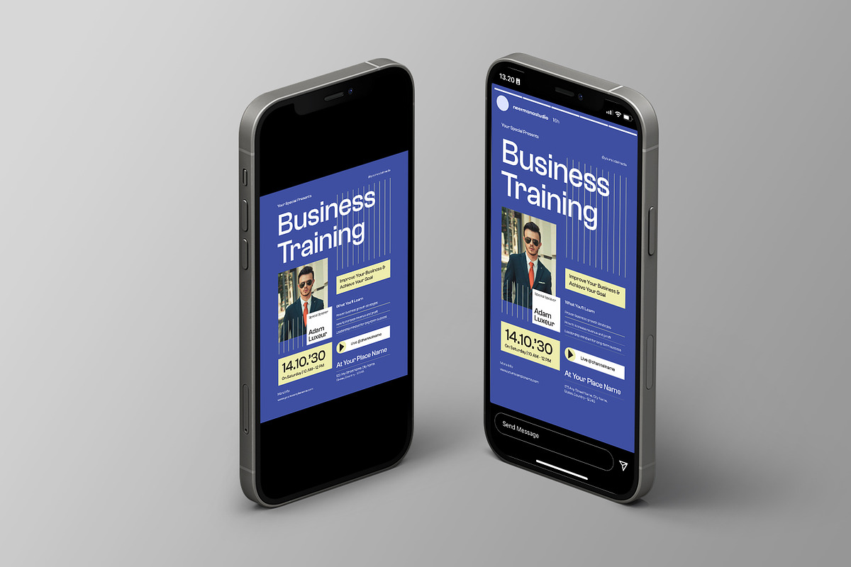 Blue Business Training Webinar Flyer, a Flyer Template by Neermana (Photo 4 of 4)