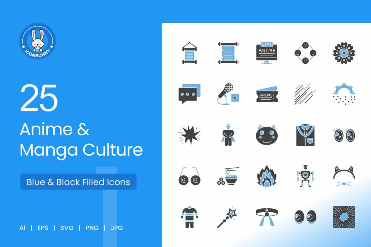 25 Anime & Manga Culture Icons, an Icon by IconBunny