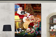 Havanese Dog With Xmas Santa Art, an Animal Illustration by Art Paradise Studios (Thumbnail 2 of 3)