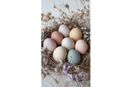 Colorful eggs nestled in nest, an Arts & Entertainment Photo by Beautiful things