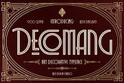 Decomang Art Deco Typeface, a Sans Serif Font by alit design (Thumbnail 1 of 20)