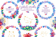 Galaxy floral watercolor collection, a Texture Illustration by UlitkaStudio (Thumbnail 8 of 27)
