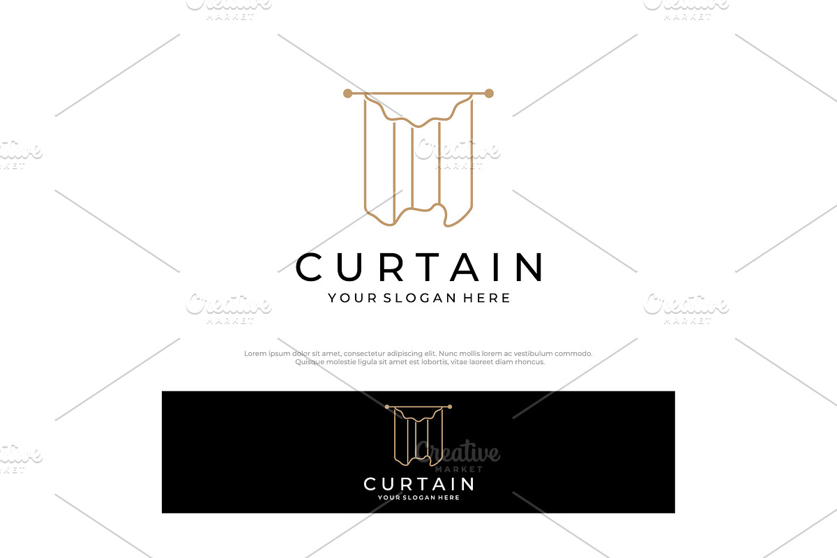 Creative luxury curtain logo, a Branding & Logo Template by LOGOCREATIVE