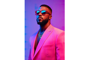 African Man Wearing Sunglasses and, a Beauty & Fashion Photo by Lermont51