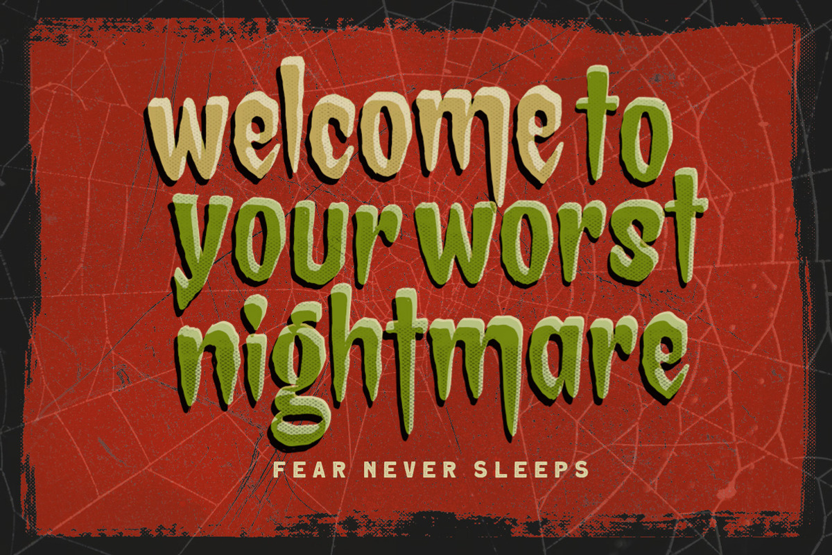 Creepy Mansion Horror Typeface, a Handwritten Font by Letterhend Studio (Photo 5 of 9)