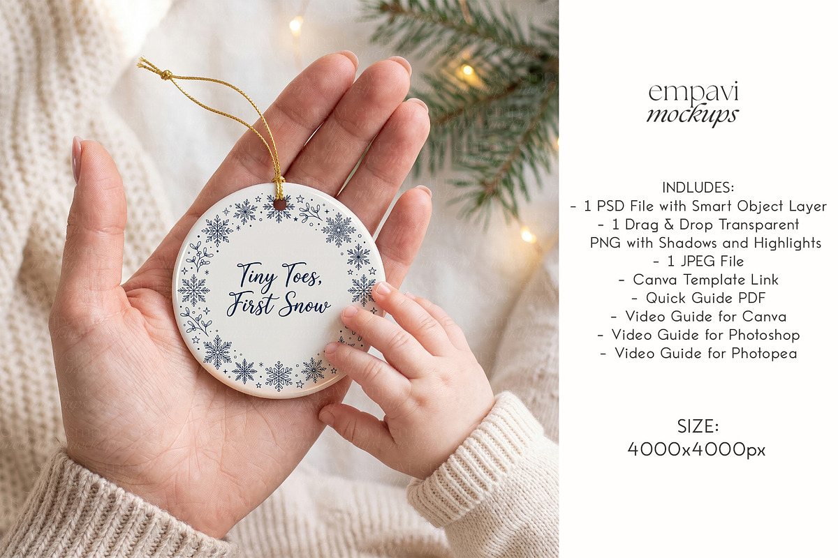 Ceramic Ornament Mockup, a Household Mockup by EmpaviMockups (Photo 5 of 6)