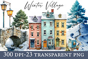 Winter Village Sublimation Clipart, an Illustration by Designworld (Thumbnail 1 of 6)