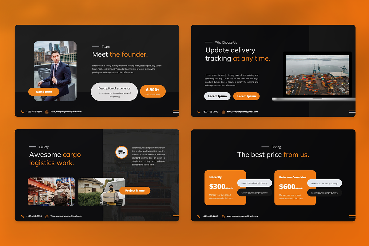 Cargo Logistics Powerpoint, a Presentation Template by SquidPixey (Photo 3 of 7)
