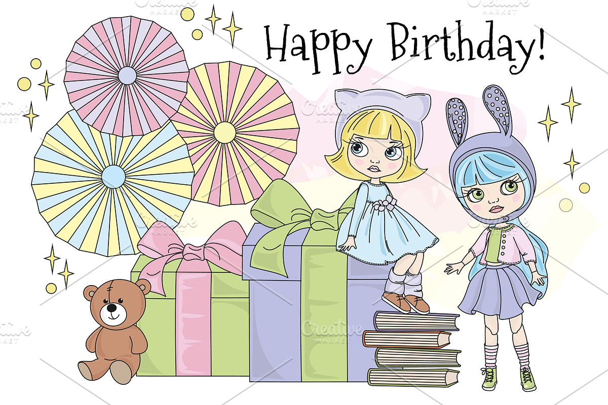 BLYTHE GIRLS Doll Illustration, a Decorative Illustration by FARAWAYKINGDOM (Photo 3 of 8)