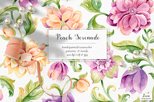 Peach Serenade Pattern & Motifs