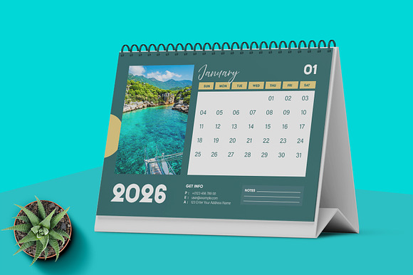 Minimalist 2026 Desk Calendar Design preview 8