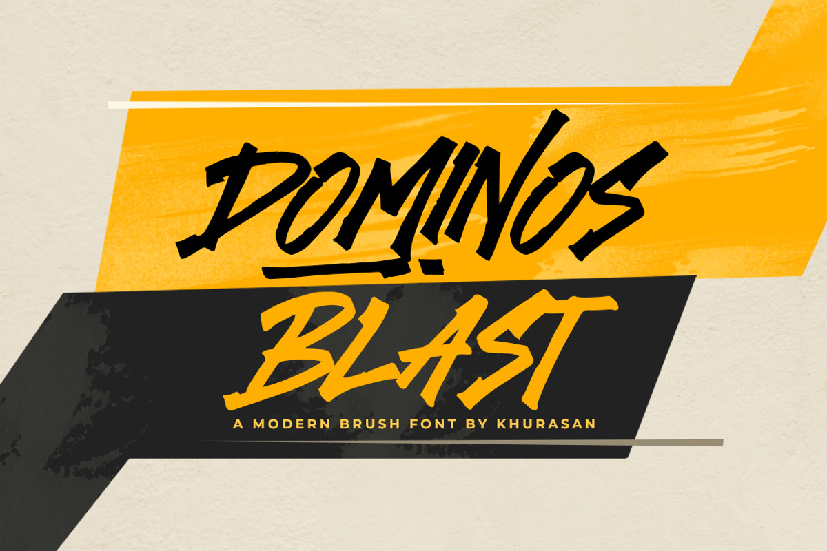 Dominos Blast, a Handwritten Font by khurasan (Photo 1 of 7)