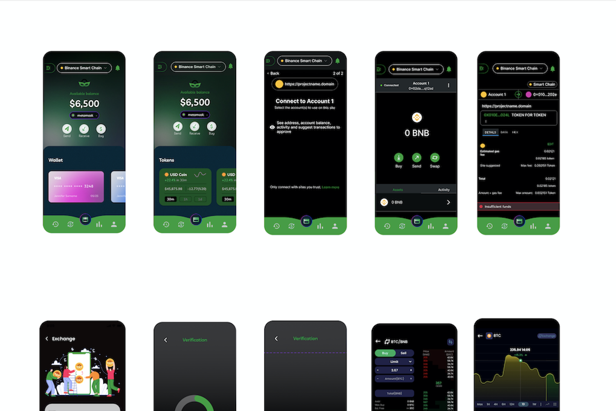 Crypto Trade Mobile and Landing Page, an UI Kit Template by Simona Meleca (Photo 3 of 5)