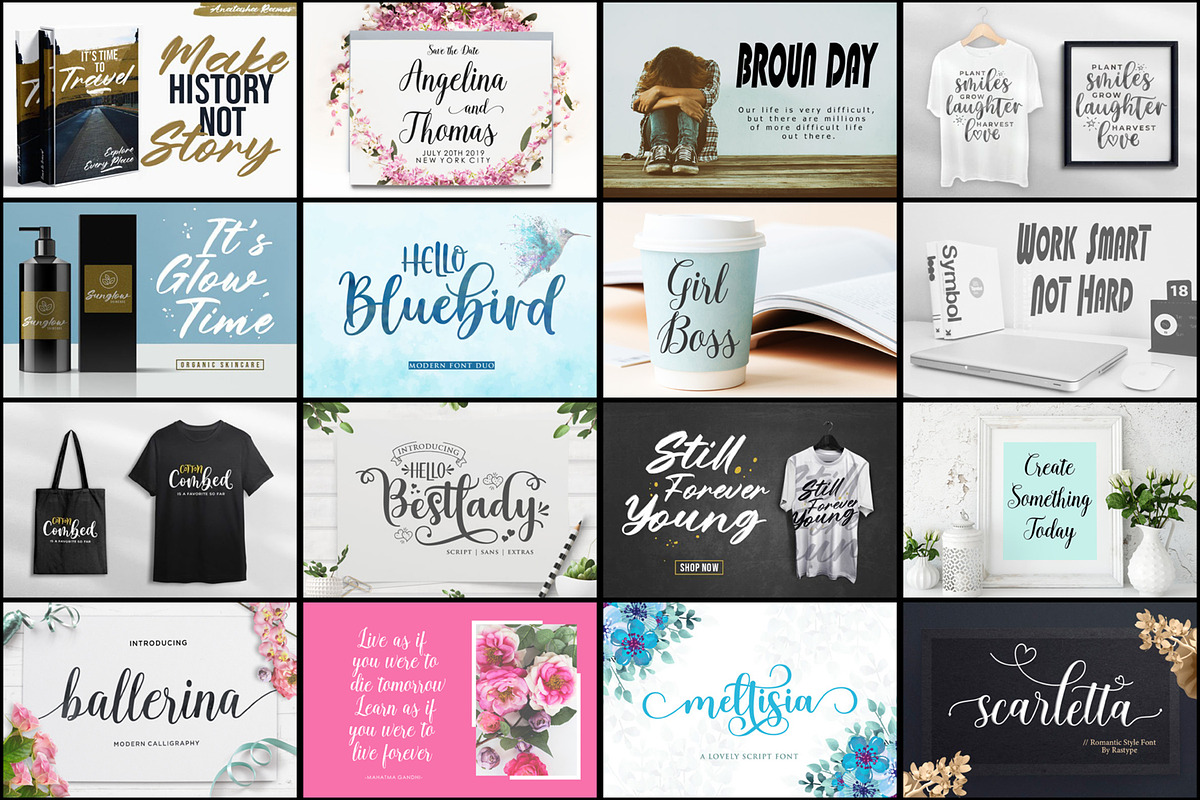 32 Stunning Fonts for Every Creative, a Script Font by JustArtDigital (Photo 3 of 4)