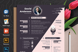 Modern Resume Cv Template Word Pages